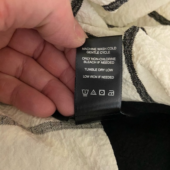 Ali Miles Tunic Top Crinkle Fabric Asymmetrical Hem Side Zip Pocket Large Artsy - Picture 5 of 13